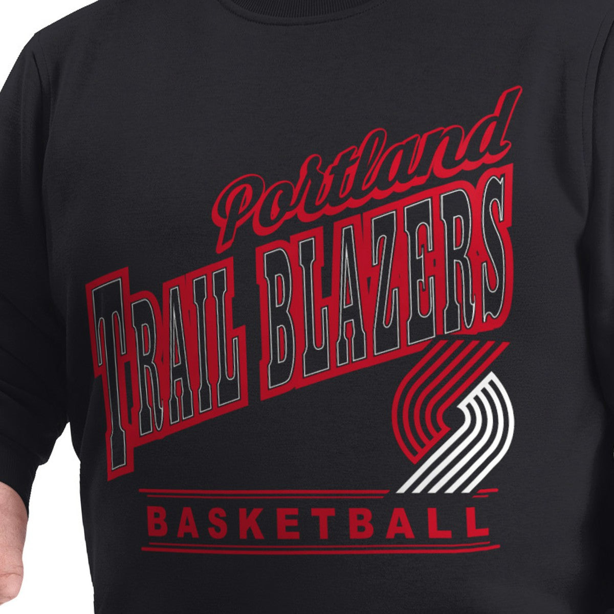 NBA Portland Trail Blazers G-III Sports by Carl Banks Adaptive Headliner Fleece Crewneck Sweatshirt
