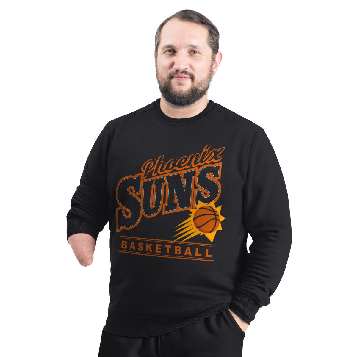 NBA Phoenix Suns G-III Sports by Carl Banks Adaptive Headliner Fleece Crewneck Sweatshirt