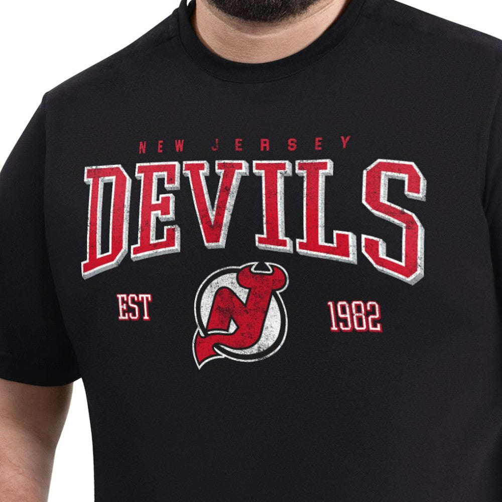 NHL Black New Jersey Devils G-III Sports by Carl Banks Adaptive Classic Team Graphic T-Shirt