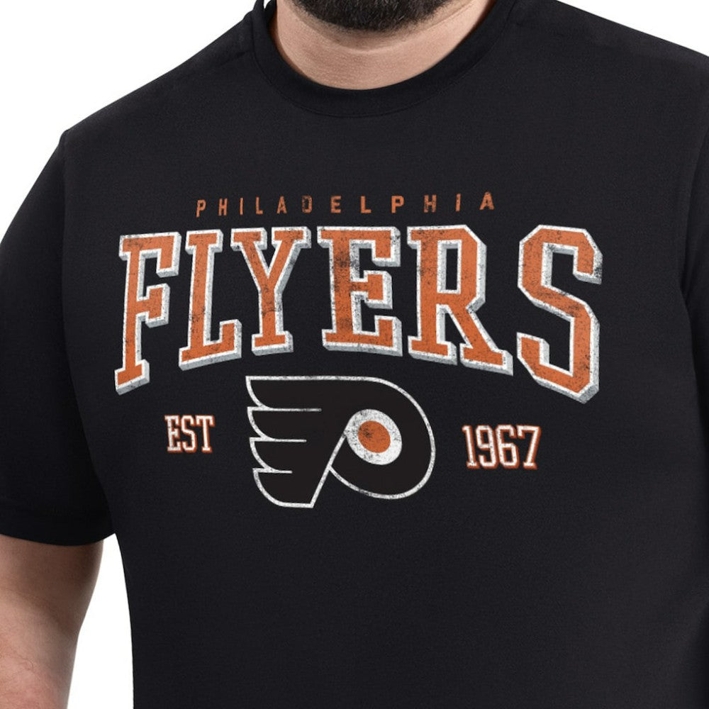 NHL Black Philadelphia Flyers G-III Sports by Carl Banks Adaptive Classic Team Graphic T-Shirt