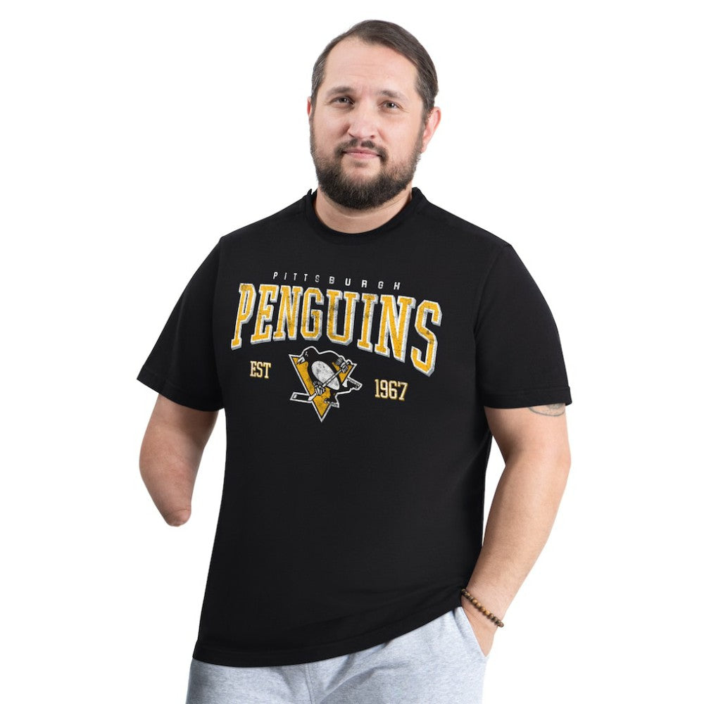 NHL Black Pittsburgh Penguins G-III Sports by Carl Banks Adaptive Classic Team Graphic T-Shirt