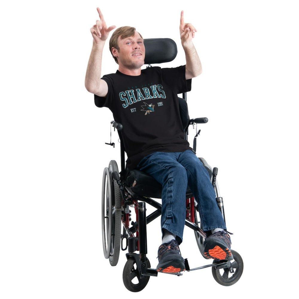 NHL Black San Jose Sharks G-III Sports by Carl Banks Adaptive Classic Team Graphic T-Shirt