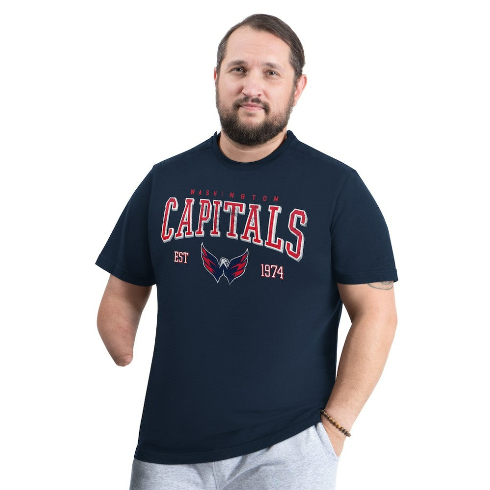 NHL Navy Washington Capitals G-III Sports by Carl Banks Adaptive Classic Team Graphic T-Shirt