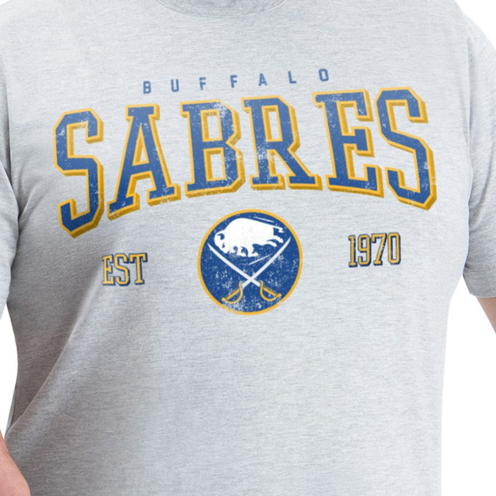 NHL Gray Buffalo Sabres G-III Sports by Carl Banks Adaptive Classic Team Graphic T-Shirt