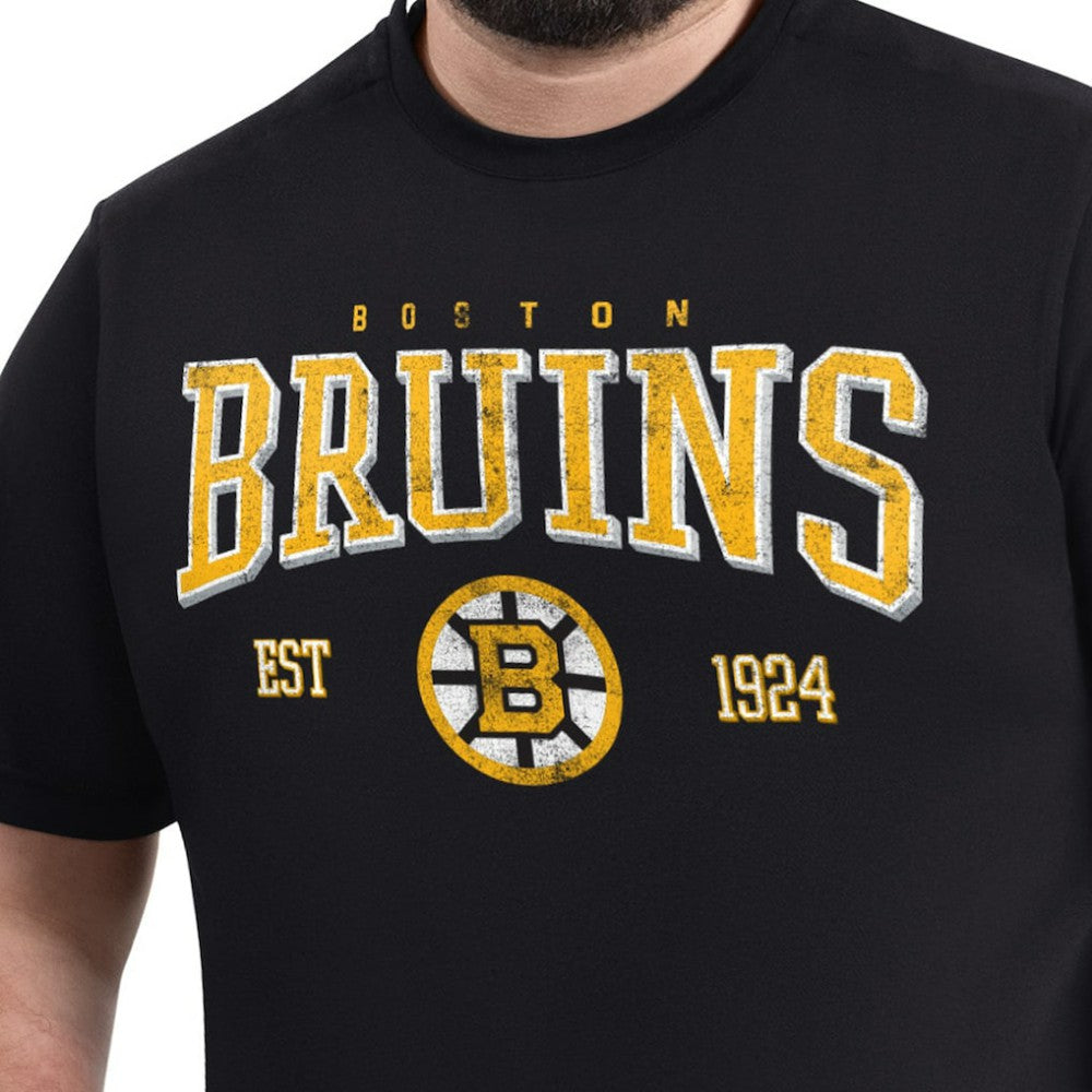 NHL Black Boston Bruins G-III Sports by Carl Banks Adaptive Classic Team Graphic T-Shirt