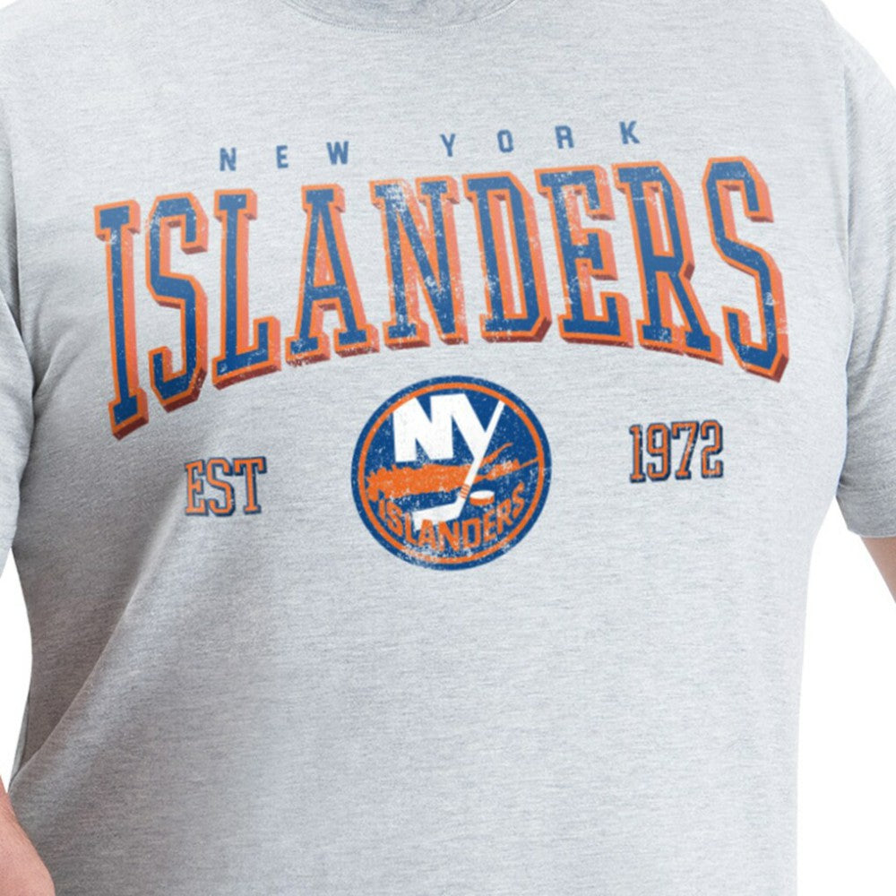 NHL Gray New York Islanders G-III Sports by Carl Banks Adaptive Classic Team Graphic T-Shirt