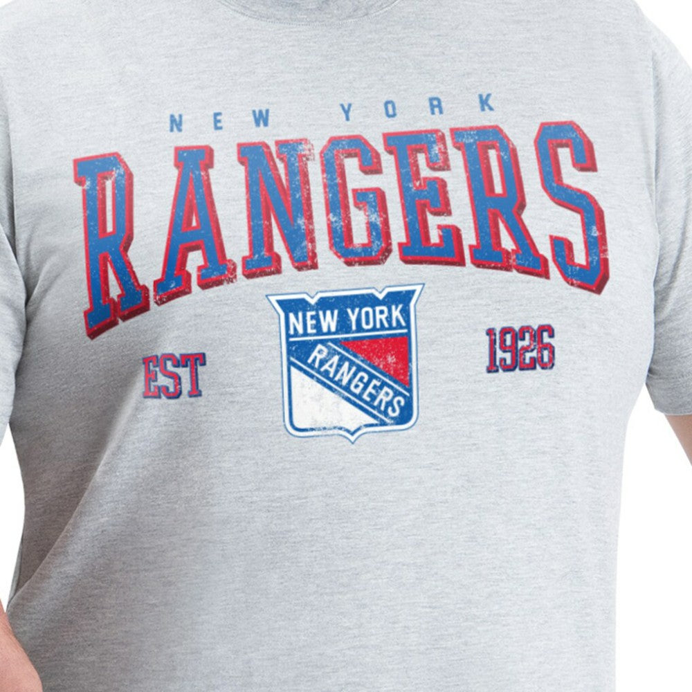 NHL Gray New York Rangers G-III Sports by Carl Banks Adaptive Classic Team Graphic T-Shirt