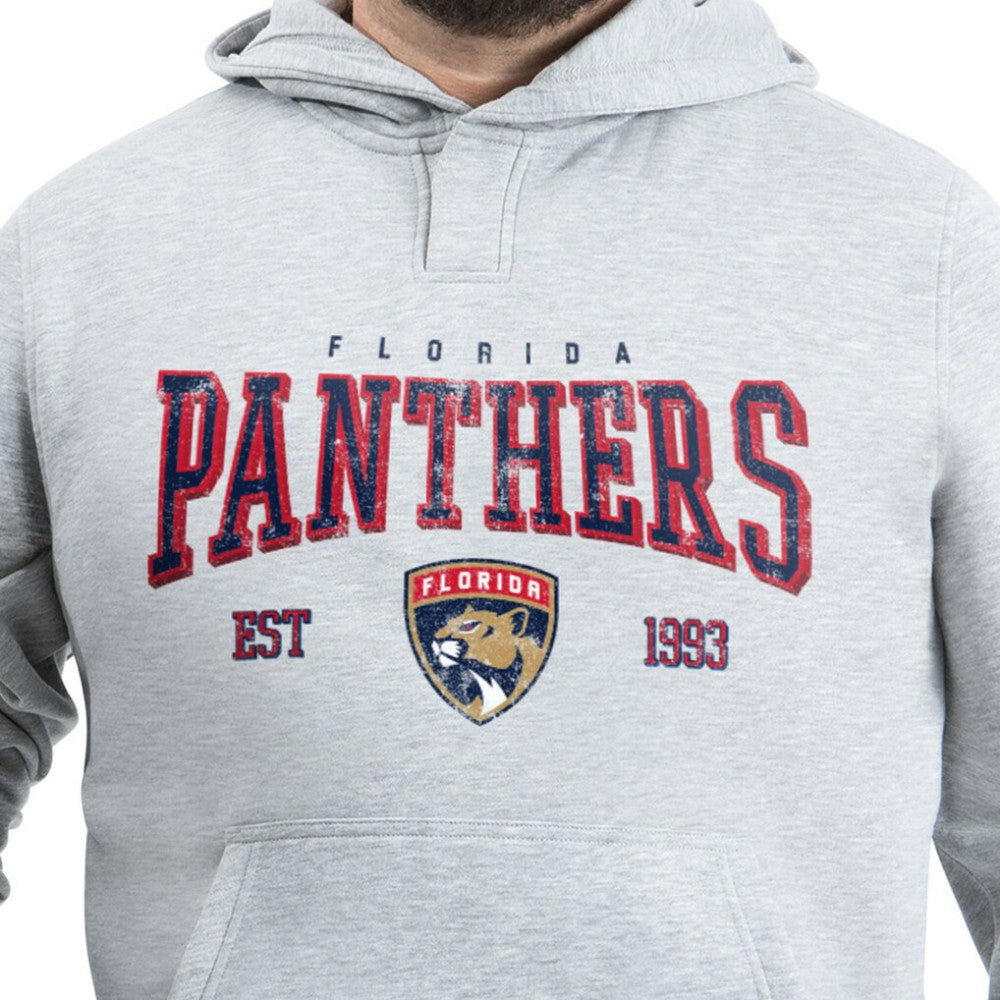 NHL Gray Florida Panthers G-III Sports by Carl Banks Adaptive Classic Team Spirit Fleece Hoodie