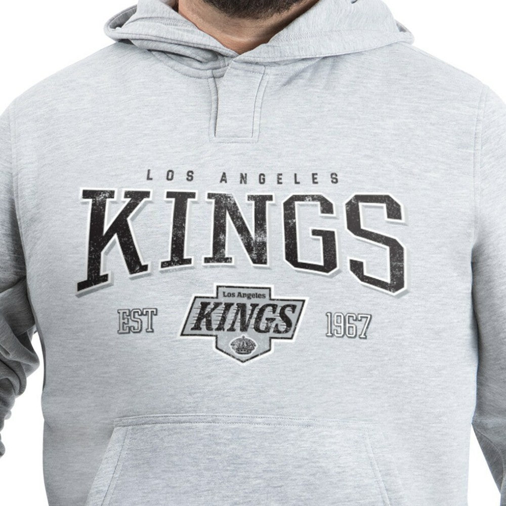 NHL Gray Los Angeles Kings G-III Sports by Carl Banks Adaptive Classic Team Spirit Fleece Hoodie