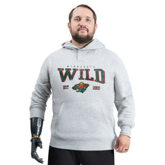 NHL Gray Minnesota Wild G-III Sports by Carl Banks Adaptive Classic Team Spirit Fleece Hoodie