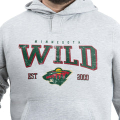 NHL Gray Minnesota Wild G-III Sports by Carl Banks Adaptive Classic Team Spirit Fleece Hoodie