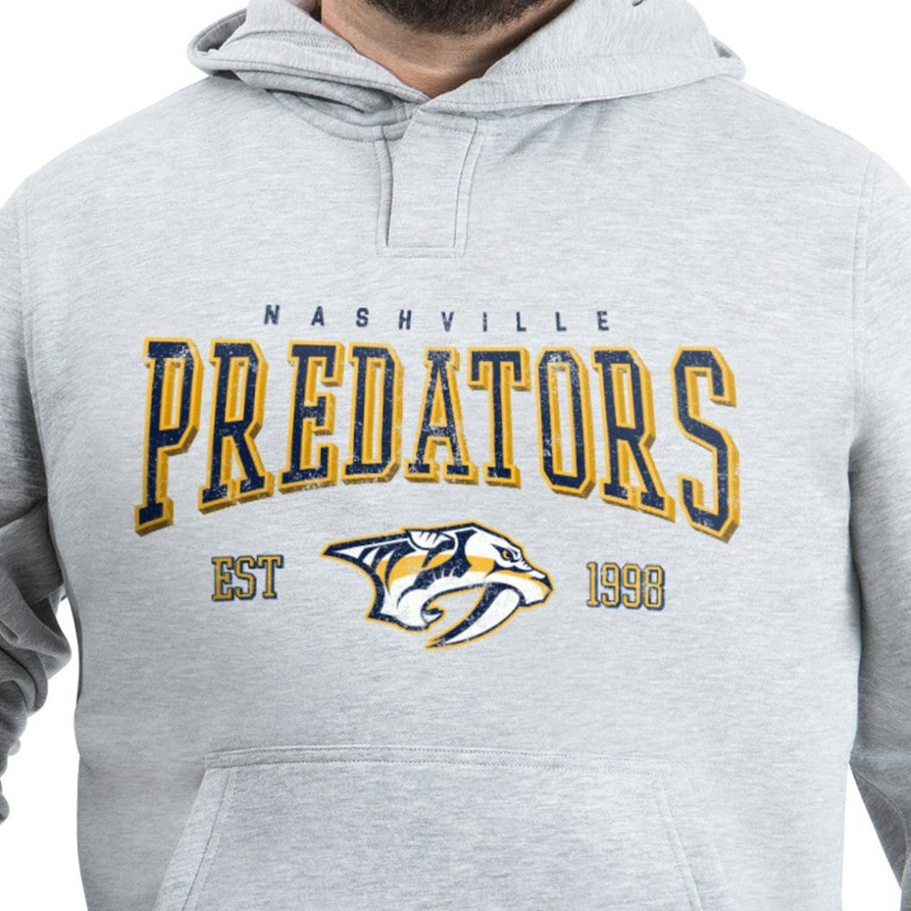 NHL Gray Nashville Predators G-III Sports by Carl Banks Adaptive Classic Team Spirit Fleece Hoodie