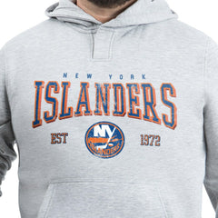 NHL Gray New York Islanders G-III Sports by Carl Banks Adaptive Classic Team Spirit Fleece Hoodie