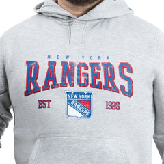 NHL Gray New York Rangers G-III Sports by Carl Banks Adaptive Classic Team Spirit Fleece Hoodie