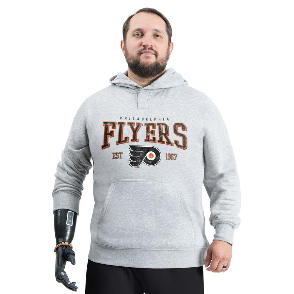 NHL Gray Philadelphia Flyers G-III Sports by Carl Banks Adaptive Classic Team Spirit Fleece Hoodie