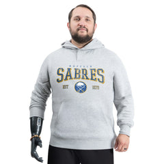 NHL Gray Buffalo Sabres G-III Sports by Carl Banks Adaptive Classic Team Spirit Fleece Hoodie