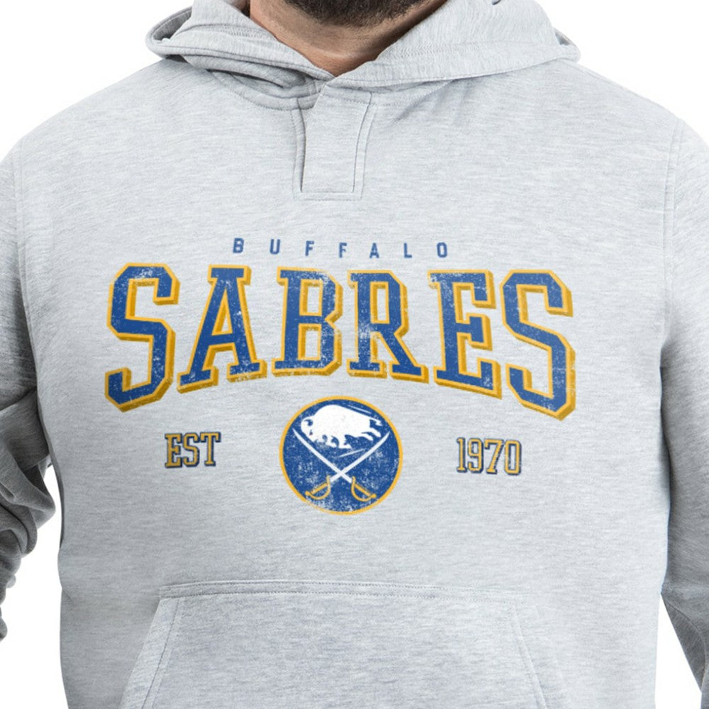 NHL Gray Buffalo Sabres G-III Sports by Carl Banks Adaptive Classic Team Spirit Fleece Hoodie