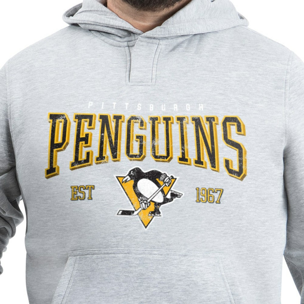 NHL Gray Pittsburgh Penguins G-III Sports by Carl Banks Adaptive Classic Team Spirit Fleece Hoodie