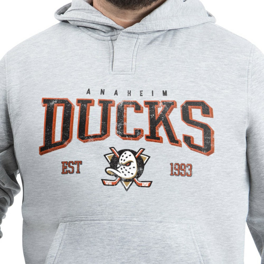 NHL Gray Anaheim Ducks G-III Sports by Carl Banks Adaptive Classic Team Spirit Fleece Hoodie