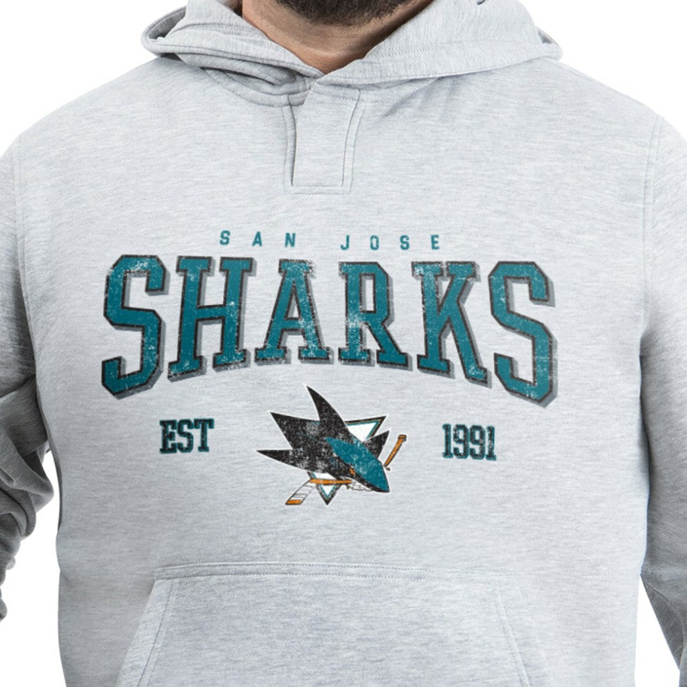 NHL Gray San Jose Sharks G-III Sports by Carl Banks Adaptive Classic Team Spirit Fleece Hoodie