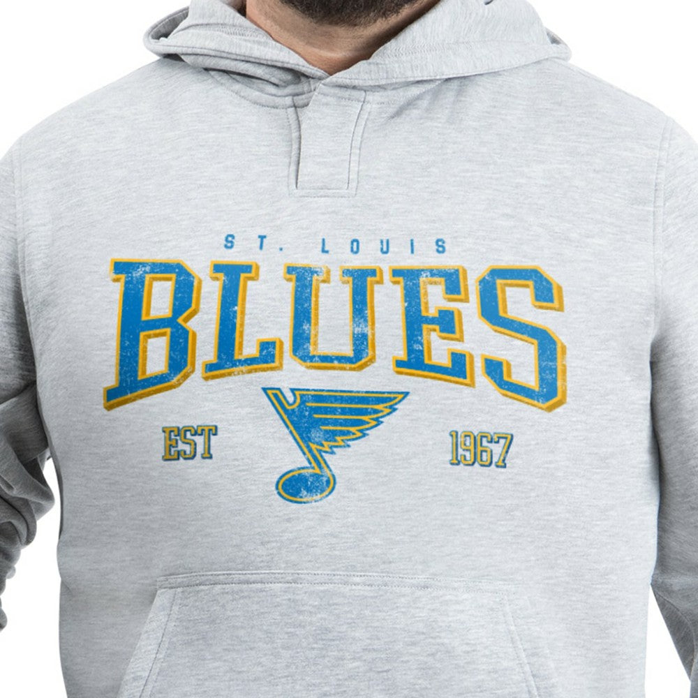 NHL Gray St. Louis Blues G-III Sports by Carl Banks Adaptive Classic Team Spirit Fleece Hoodie