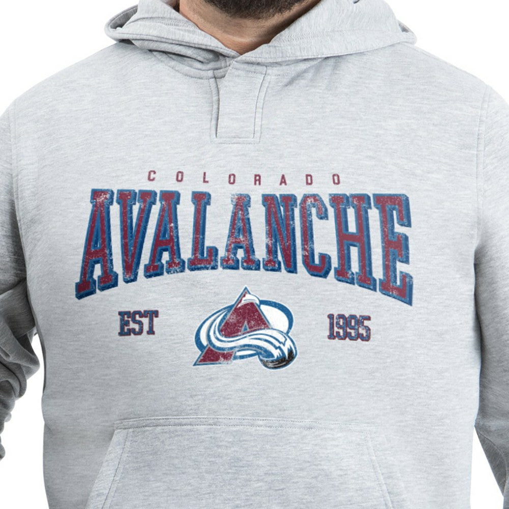 NHL Gray Colorado Avalanche G-III Sports by Carl Banks Adaptive Classic Team Spirit Fleece Hoodie