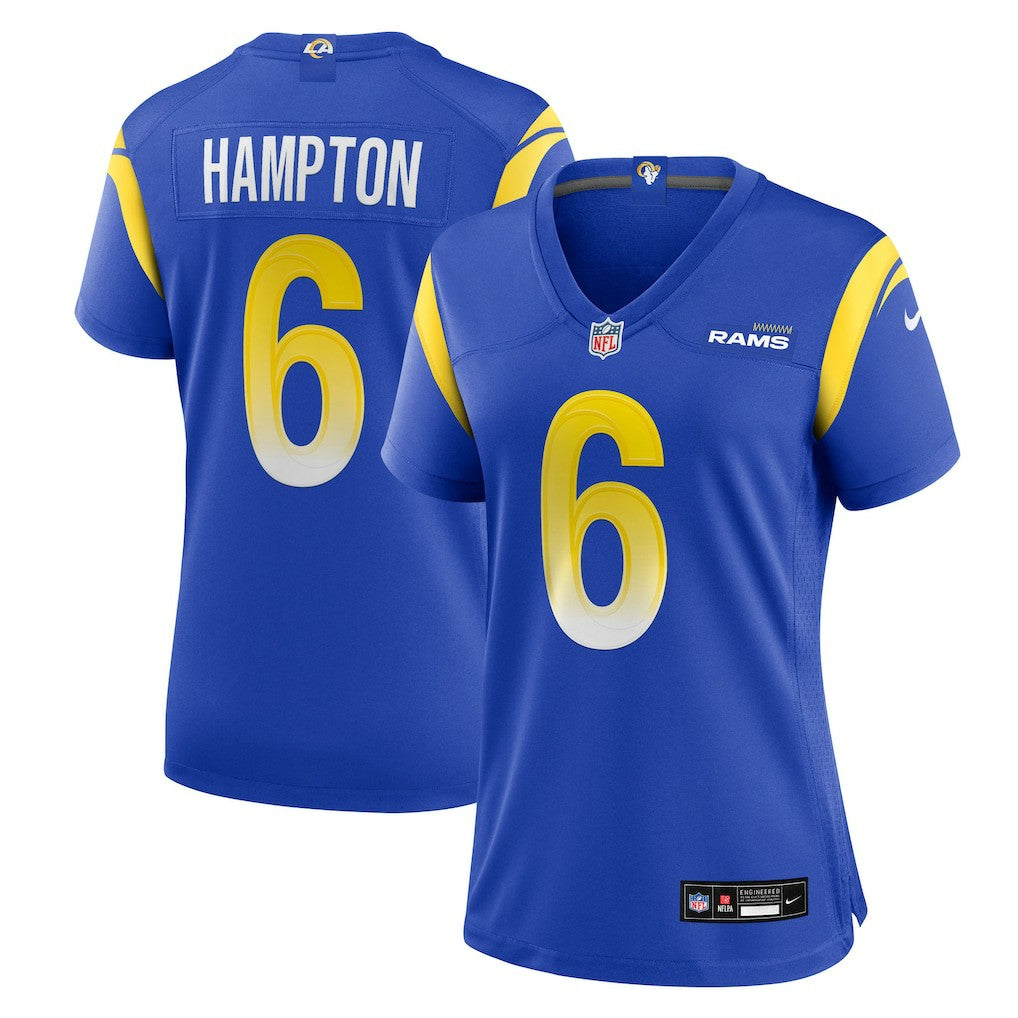 Nick Hampton  Women's Team Game Jersey - Los Angeles Rams