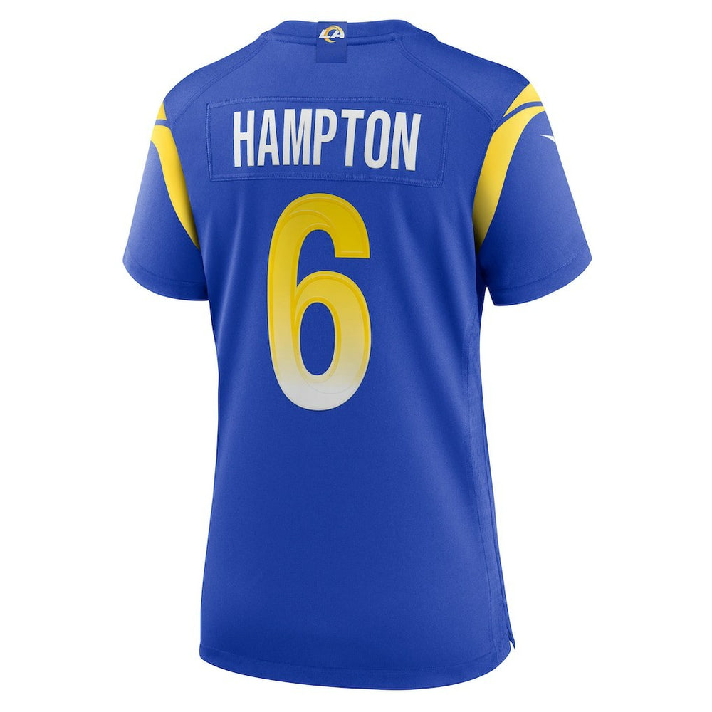 Nick Hampton  Women's Team Game Jersey - Los Angeles Rams