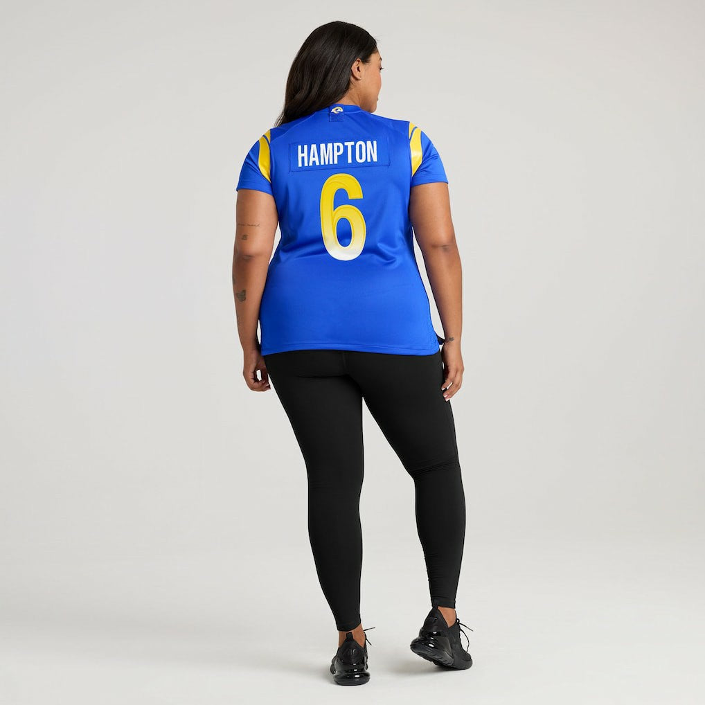 Nick Hampton  Women's Team Game Jersey - Los Angeles Rams
