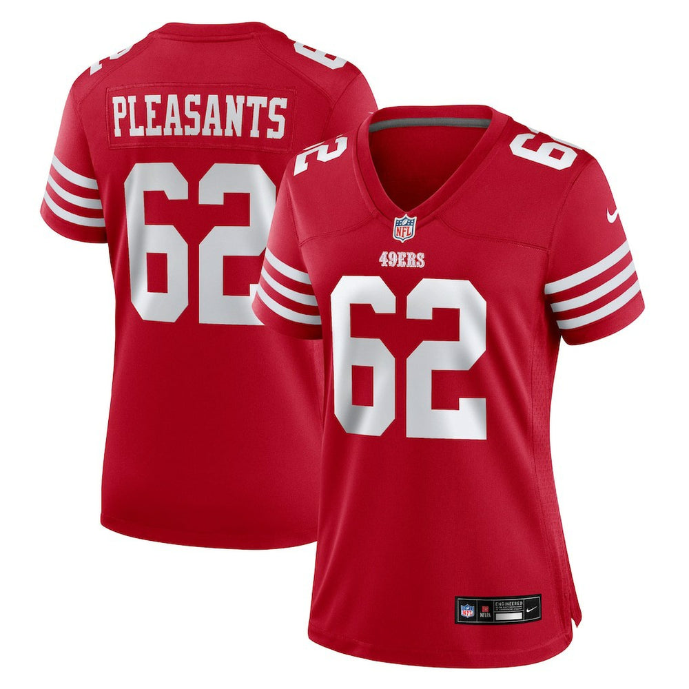 Austen Pleasants  Women's Team Game Jersey - San Francisco 49ers