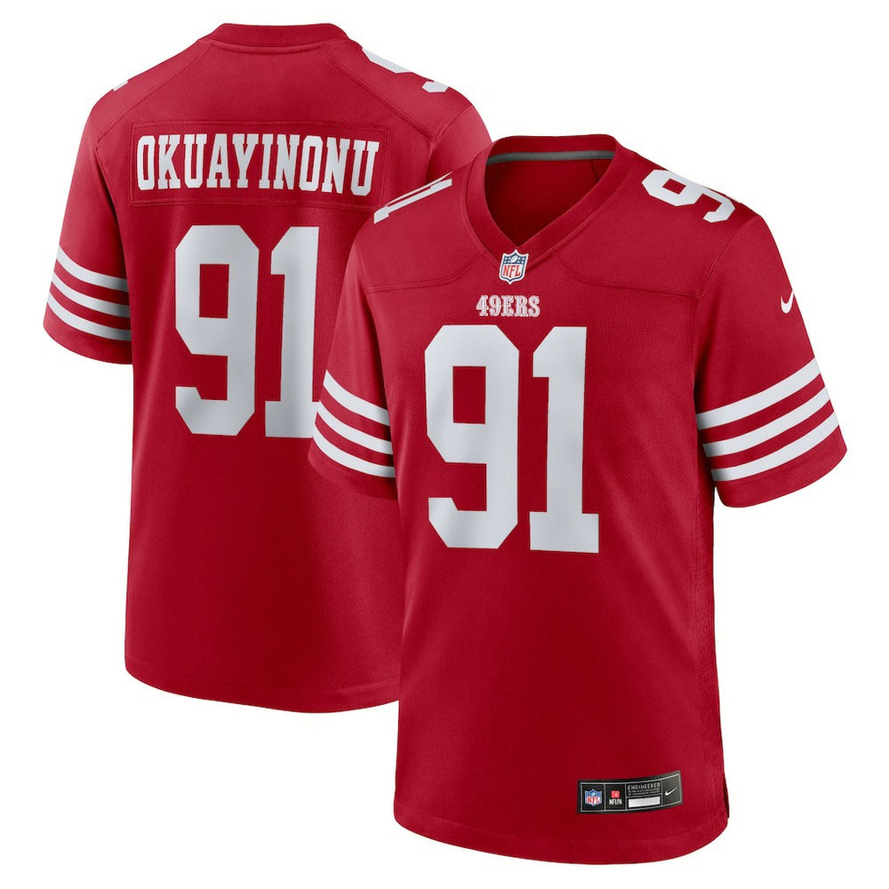 Sam Okuayinonu  Team Game Jersey - San Francisco 49ers