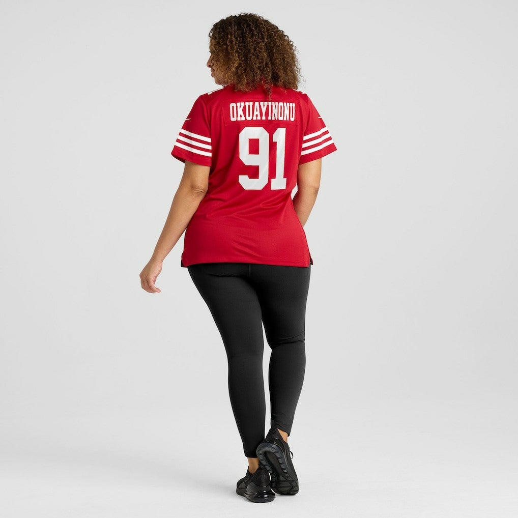 Sam Okuayinonu  Women's Team Game Jersey - San Francisco 49ers