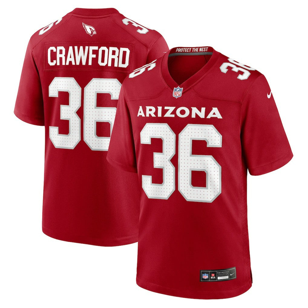Kitan Crawford  Team Game Jersey - Arizona Cardinals