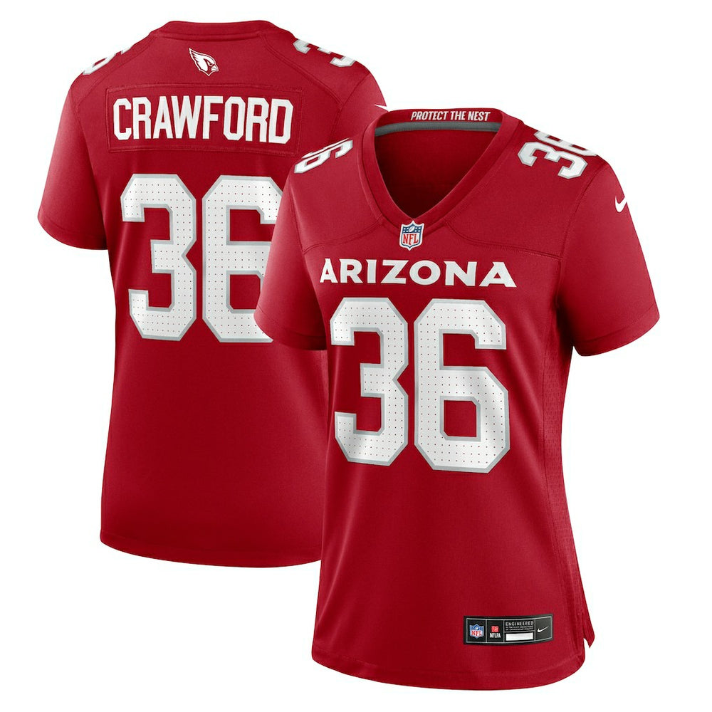 Kitan Crawford  Women's Team Game Jersey - Arizona Cardinals
