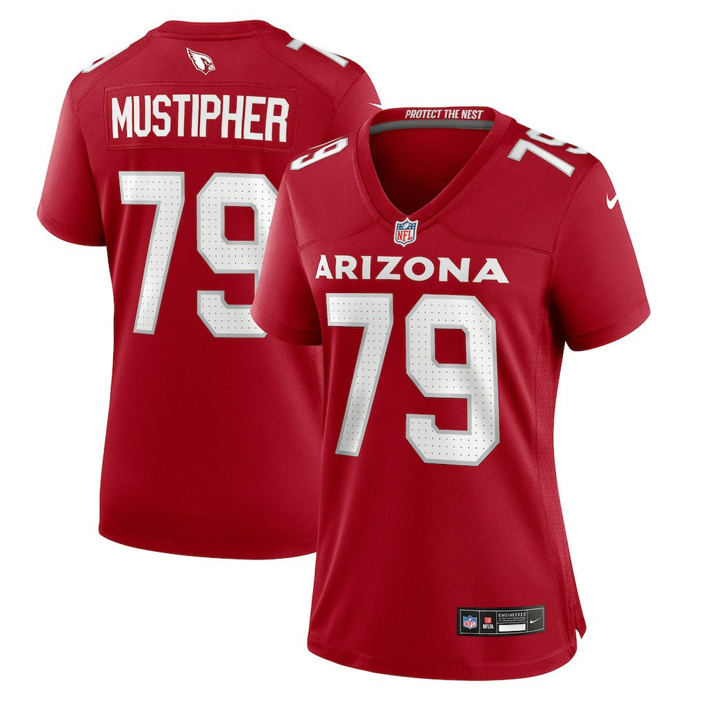 PJ Mustipher  Women's Team Game Jersey - Arizona Cardinals