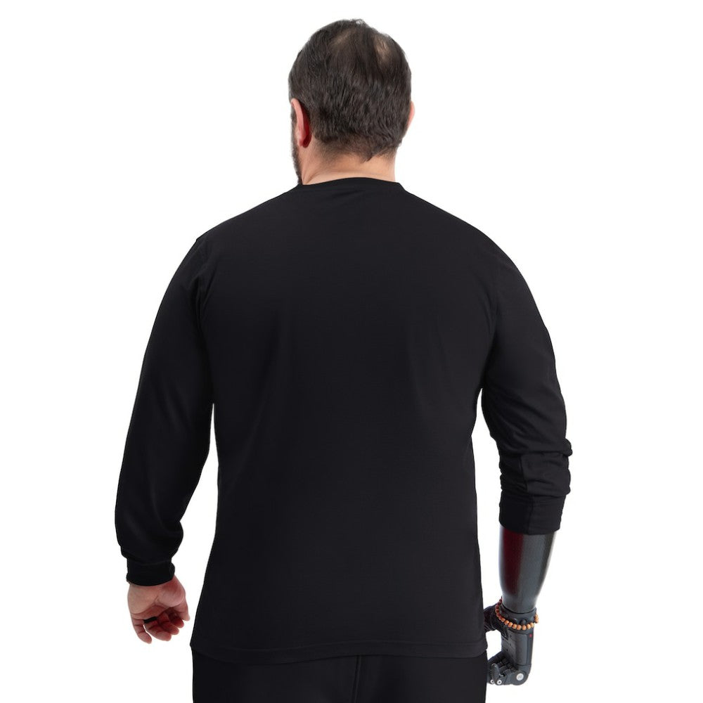 NHL Black Boston Bruins G-III Sports by Carl Banks Adaptive Mesh Effect Long Sleeve T-Shirt