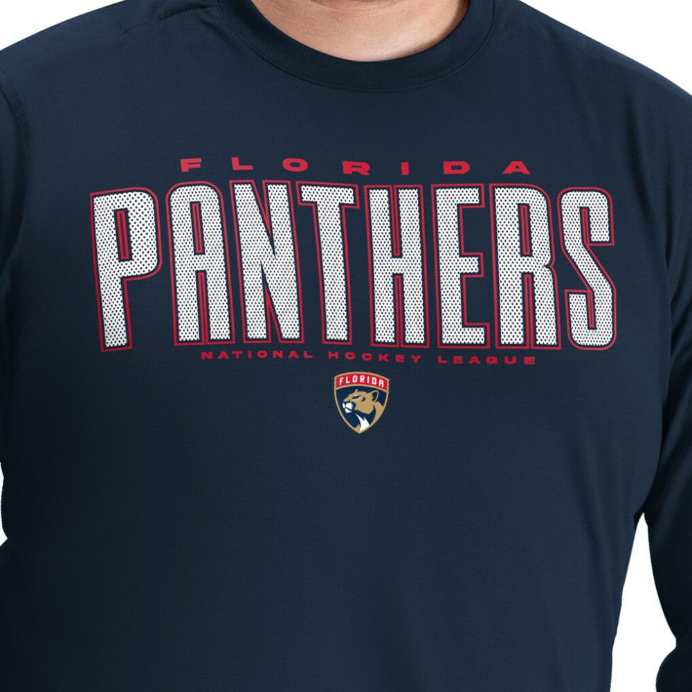 NHL Navy Florida Panthers G-III Sports by Carl Banks Adaptive Mesh Effect Long Sleeve T-Shirt