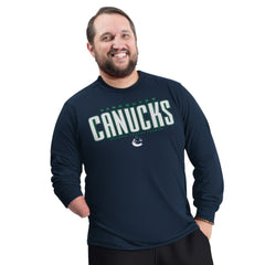 NHL Blue Vancouver Canucks G-III Sports by Carl Banks Adaptive Mesh Effect Long Sleeve T-Shirt