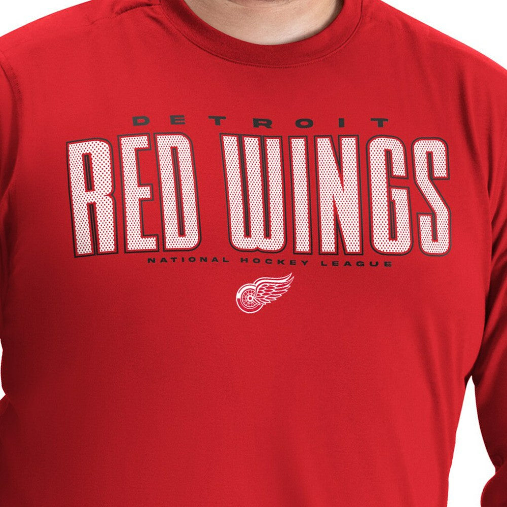 NHL Red Detroit Red Wings G-III Sports by Carl Banks Adaptive Mesh Effect Long Sleeve T-Shirt