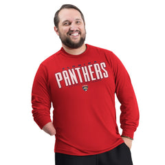 NHL Red Florida Panthers G-III Sports by Carl Banks Adaptive Mesh Effect Long Sleeve T-Shirt