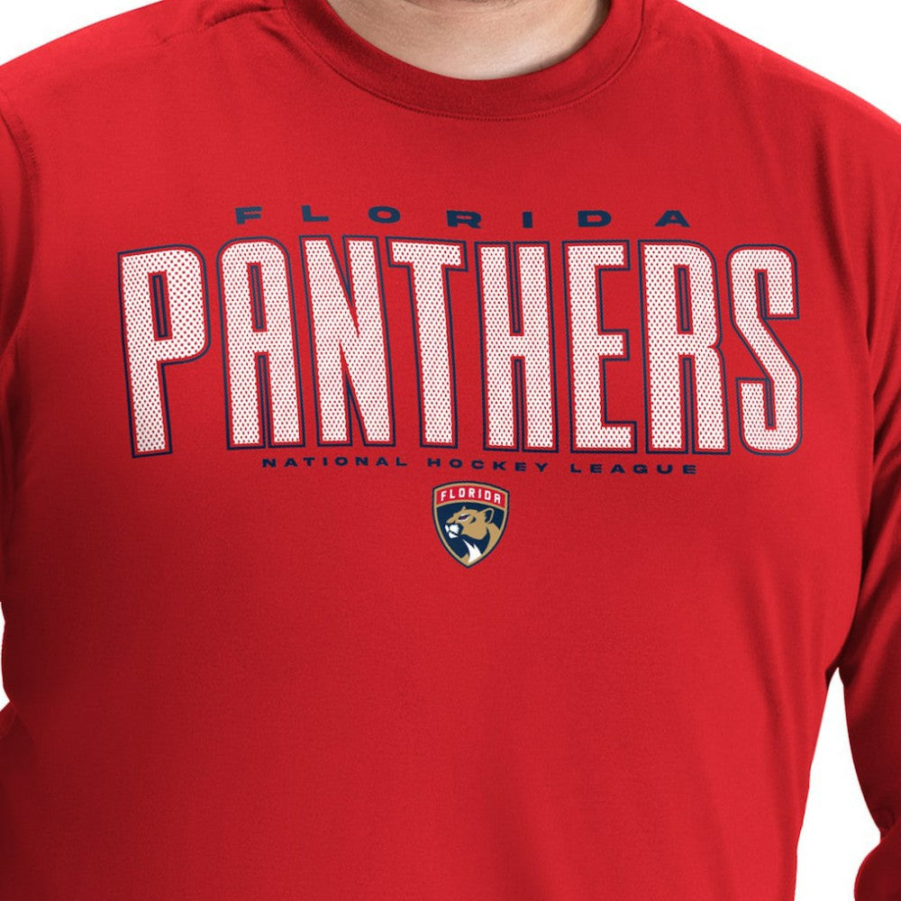 NHL Red Florida Panthers G-III Sports by Carl Banks Adaptive Mesh Effect Long Sleeve T-Shirt