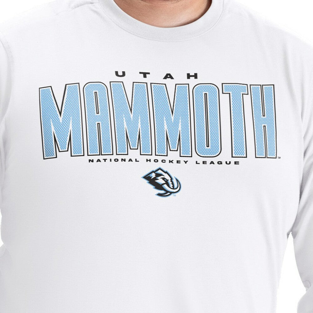NHL White Utah Mammoth G-III Sports by Carl Banks Adaptive Mesh Effect Long Sleeve T-Shirt