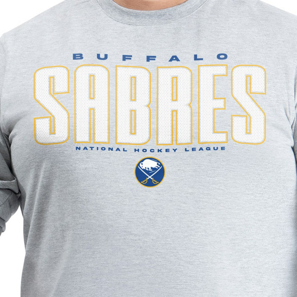 NHL Gray Buffalo Sabres G-III Sports by Carl Banks Adaptive Mesh Effect Long Sleeve T-Shirt