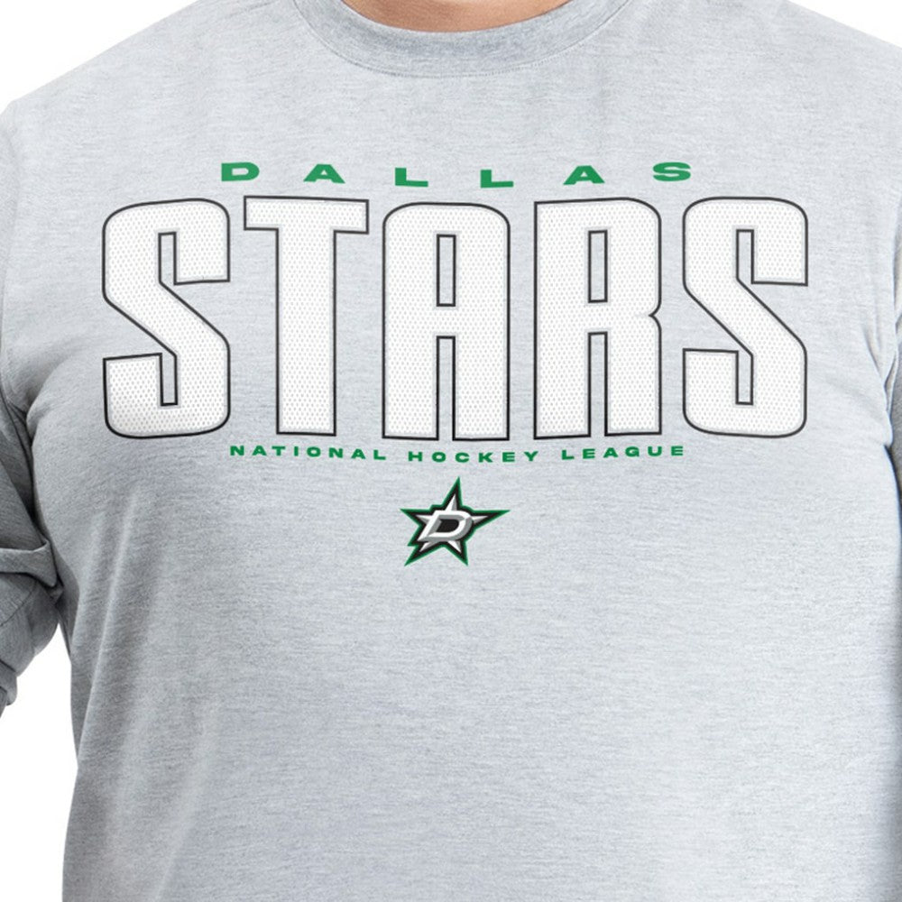 NHL Gray Dallas Stars G-III Sports by Carl Banks Adaptive Mesh Effect Long Sleeve T-Shirt