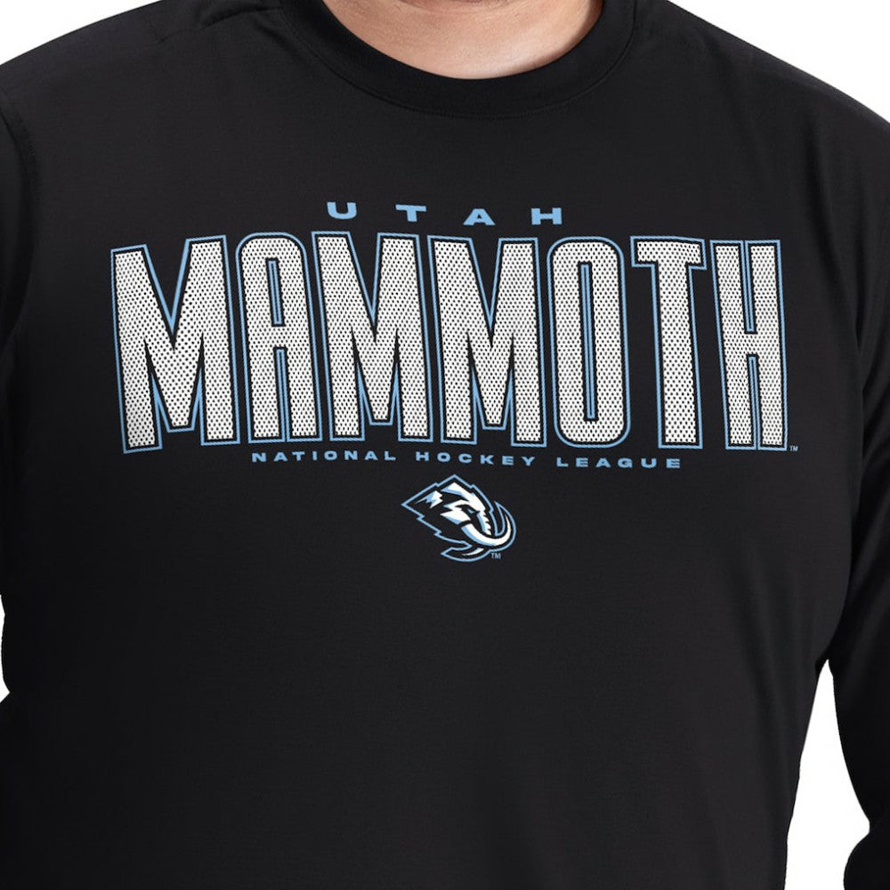 NHL Black Utah Mammoth G-III Sports by Carl Banks Adaptive Mesh Effect Long Sleeve T-Shirt