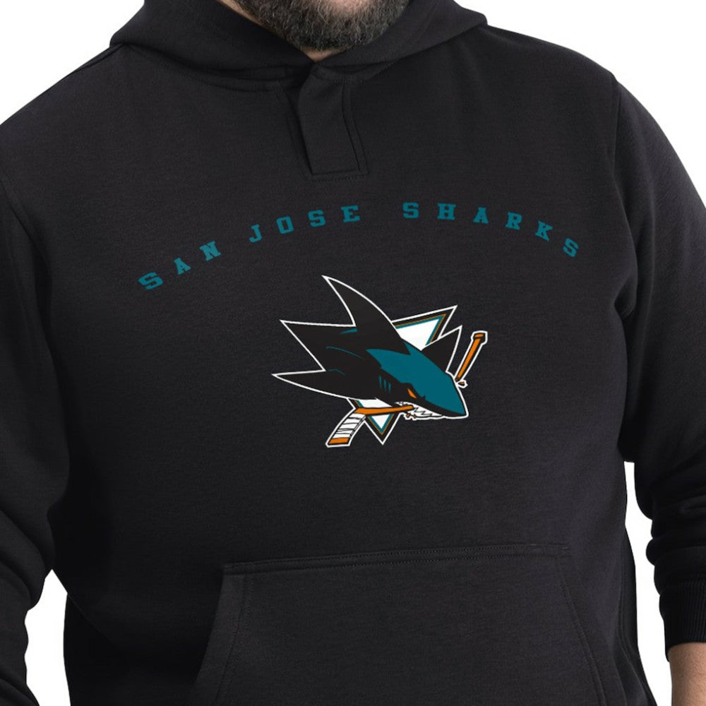 NHL Black San Jose Sharks G-III Sports by Carl Banks Adaptive Classic Team Arc Fleece Hoodie