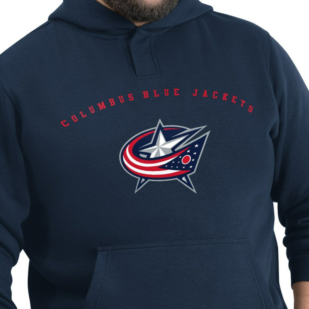 NHL Navy Columbus Blue Jackets G-III Sports by Carl Banks Adaptive Classic Team Arc Fleece Hoodie
