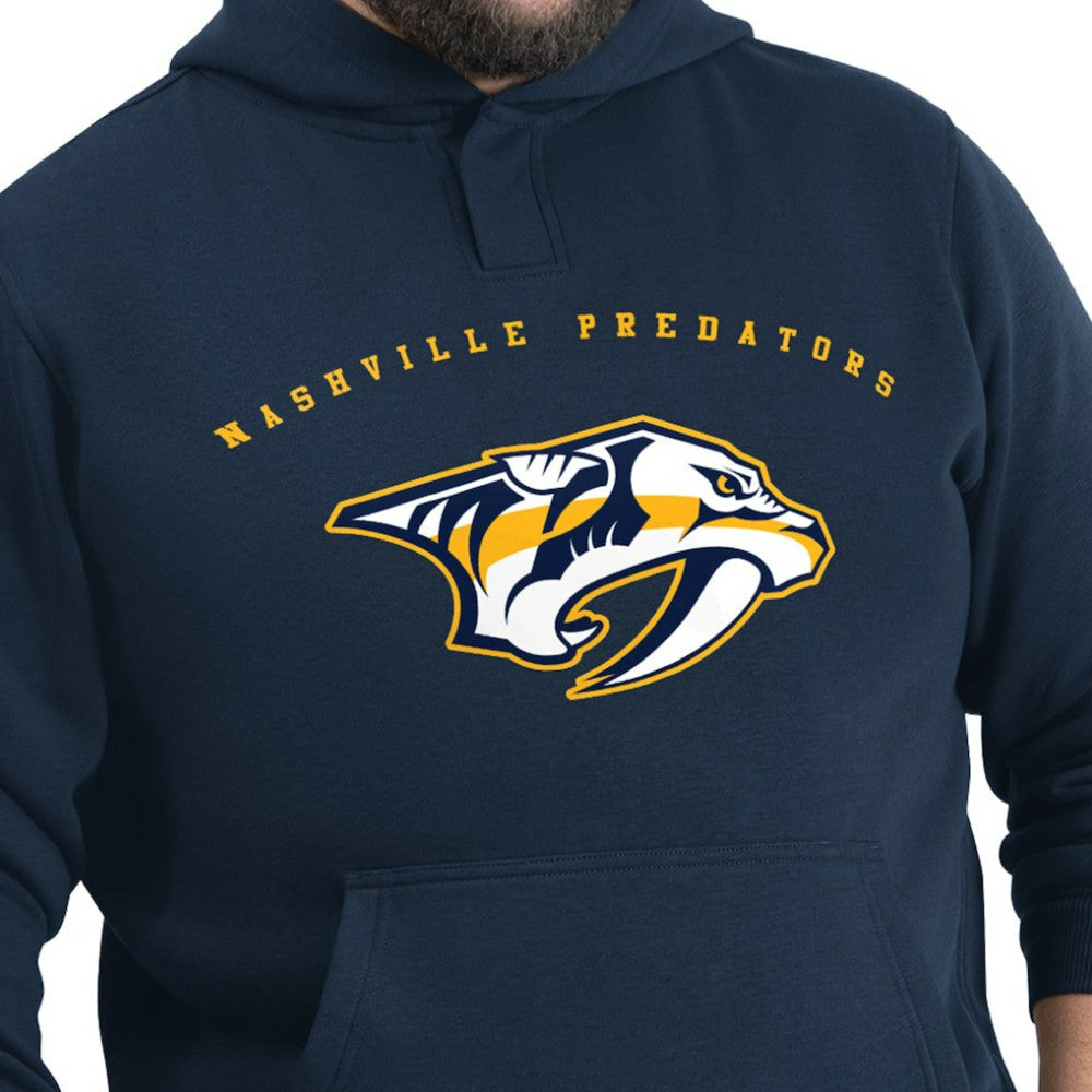 NHL Navy Nashville Predators G-III Sports by Carl Banks Adaptive Classic Team Arc Fleece Hoodie