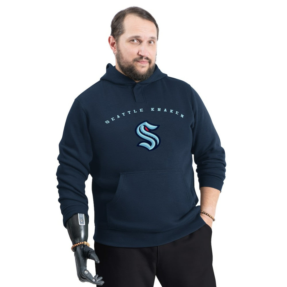 NHL Deep Sea Blue Seattle Kraken G-III Sports by Carl Banks Adaptive Classic Team Arc Fleece Hoodie