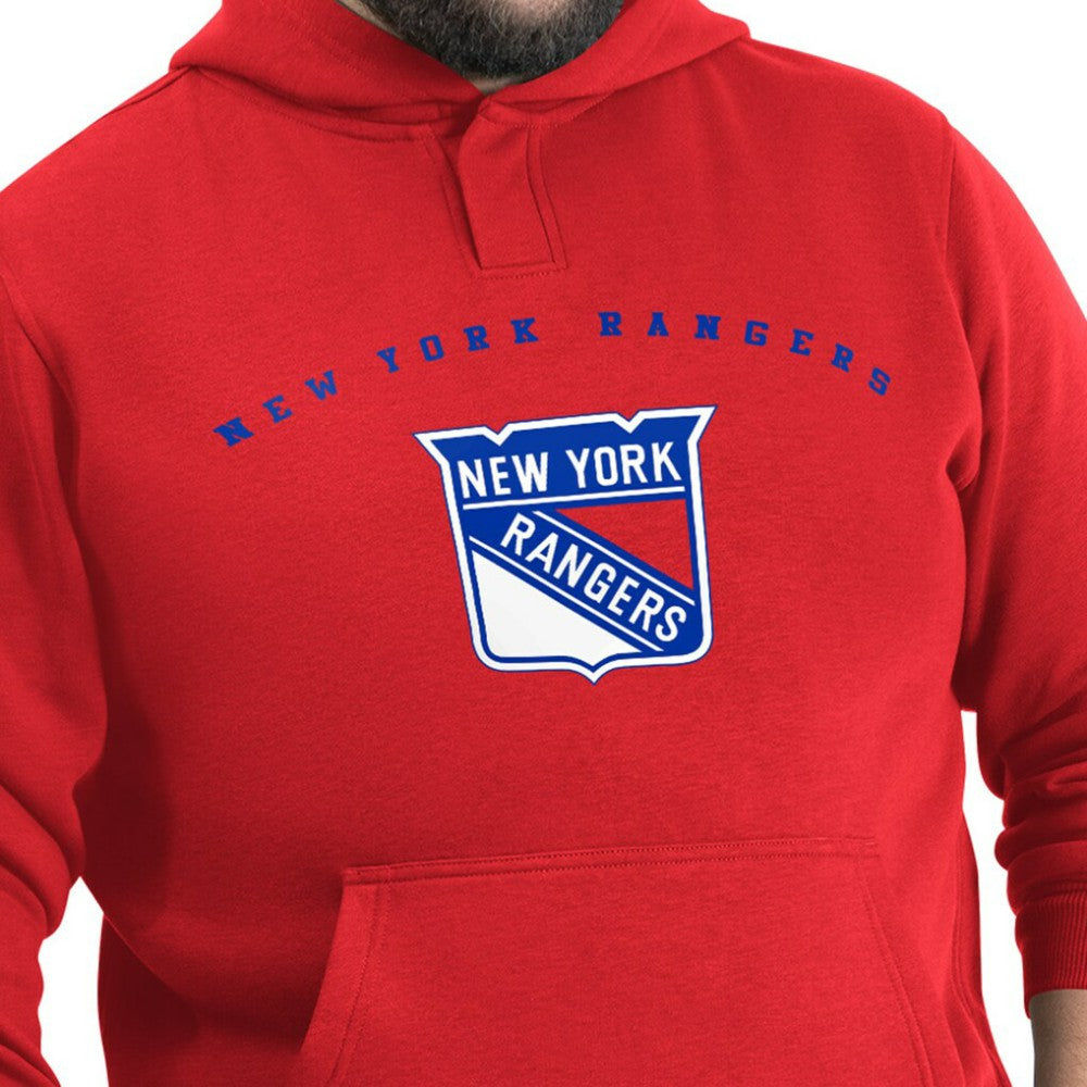 NHL Red New York Rangers G-III Sports by Carl Banks Adaptive Classic Team Arc Fleece Hoodie